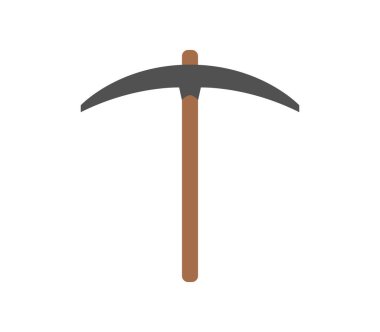 Beyaz arkaplanda kazma simgesi