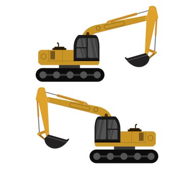 Beyaz arkaplanda kazıcı illüstrasyonu