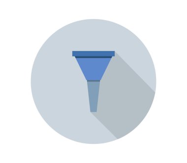 beyaz arkaplanda huni simgesi