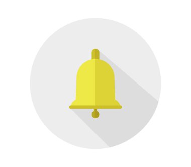 Beyaz arkaplanda çan simgesi