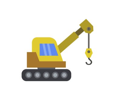 Beyaz arkaplanda vinç çizimi