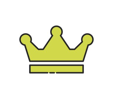 Beyaz arkaplanda taç simgesi