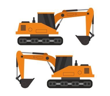 Beyaz arkaplanda kazıcı illüstrasyonu