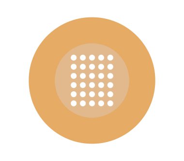 beyaz arkaplanda alçı simgesi