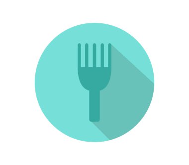 beyaz arkaplanda çatal simgesi