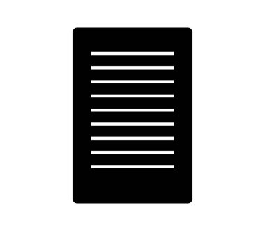 Beyaz arkaplanda pano simgesi