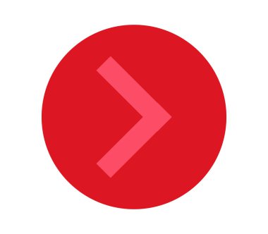 Beyaz arkaplanda ok simgesi