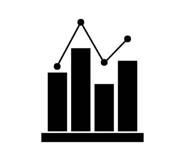 Beyaz arkaplanda analitik simge