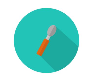 Beyaz arkaplanda kaşık simgesi