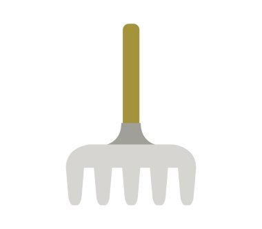 Beyaz arkaplanda tırmık simgesi