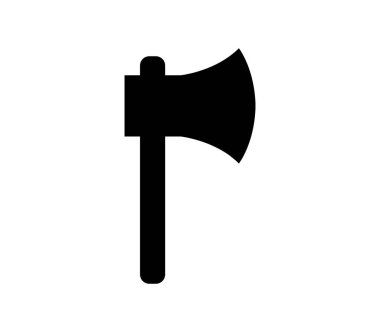 beyaz arkaplanda vektör olarak gösterilen ax simgesi