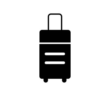 tatil valizi simgesi beyaz arkaplanda vektör ile gösterilmiştir