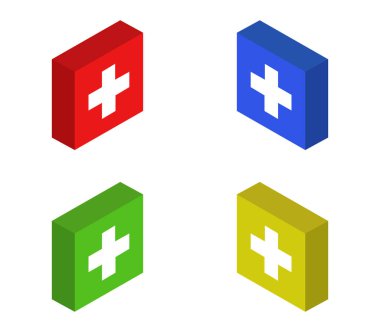 Beyaz arkaplanda dini haç simgesi