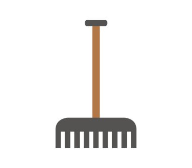 Beyaz arkaplanda tırmık simgesi