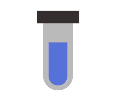 Beyaz arkaplanda test tübü simgesi