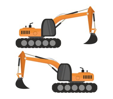 Beyaz arkaplanda kazıcı illüstrasyonu