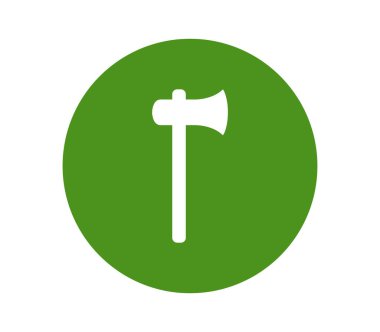 Beyaz arkaplanda eksen simgesi