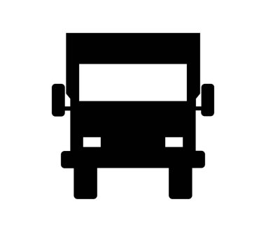 kamyon simgesi beyaz arkaplanda vektör ile gösterilmiştir