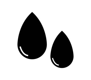 beyaz arkaplanda su damlaları simgesi