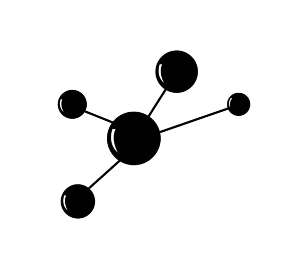 Ikona Molekuly Bílém Pozadí — Stockový vektor