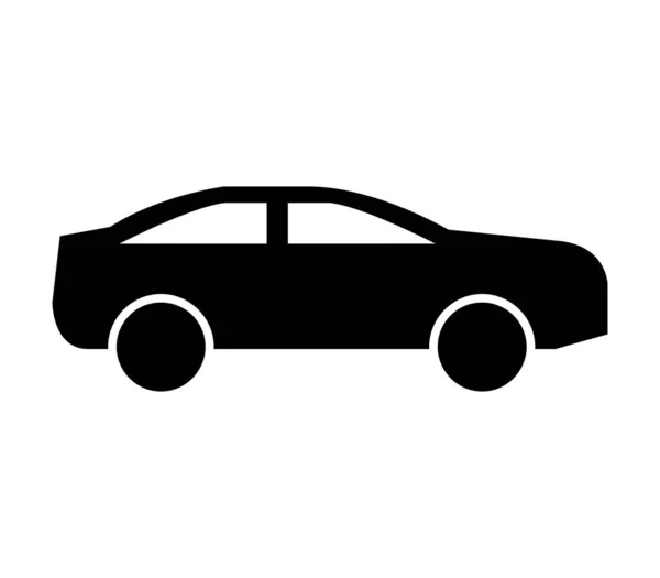 Ikon Mobil Dalam Vektor Latar Belakang Putih - Stok Vektor