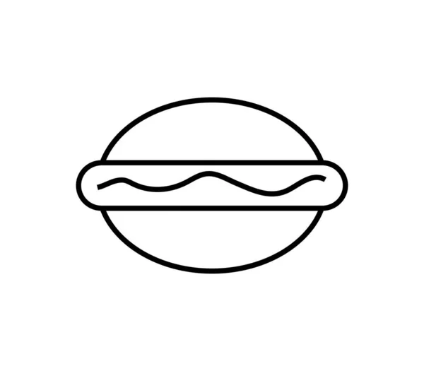 Icono Hotdog Fondo Blanco — Archivo Imágenes Vectoriales