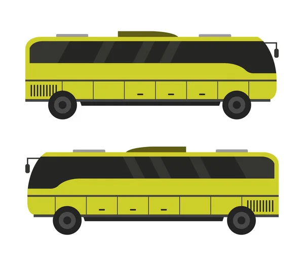 Ilustración Los Autobuses Fondo Blanco — Vector de stock