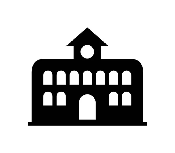 Schule Symbol Vektor Auf Weißem Hintergrund Dargestellt — Stockvektor