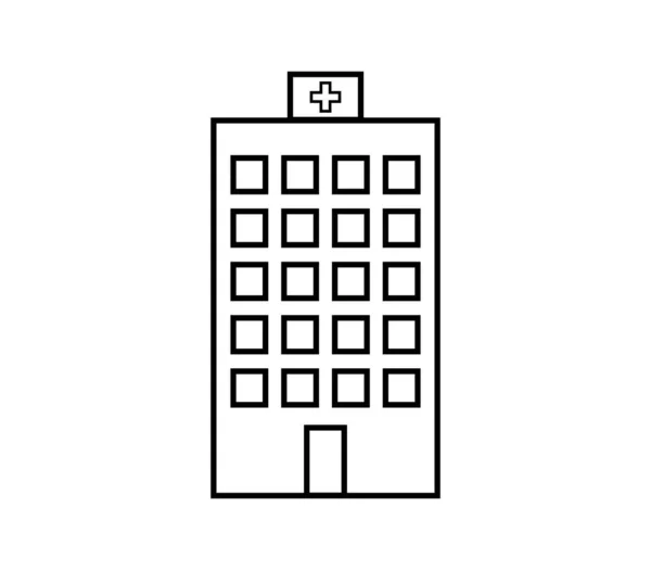 Icône Hôpital Sur Fond Blanc — Image vectorielle