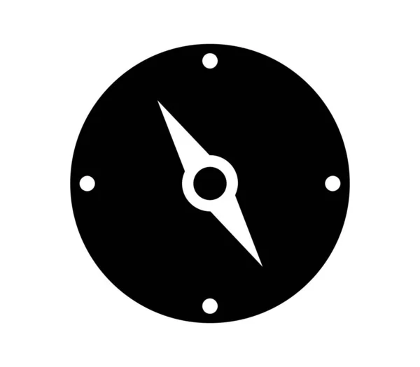 Kompas Ploché Ikony Bílém Pozadí Vektorové Ilustrace — Stockový vektor