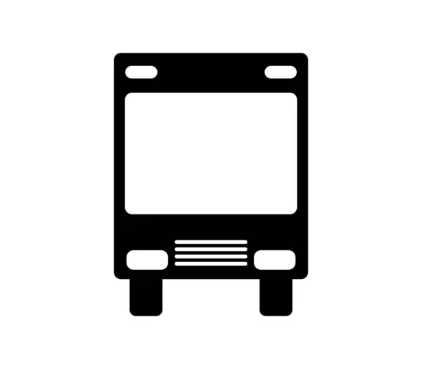 Stadsbus Pictogram Geïllustreerd Vector Witte Achtergrond — Stockvector