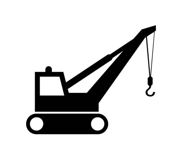 Crane Icon Illustrated Vector White Background — Διανυσματικό Αρχείο