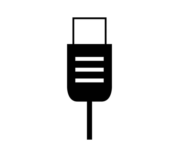 Usb Icono Socket Sobre Fondo Blanco — Archivo Imágenes Vectoriales