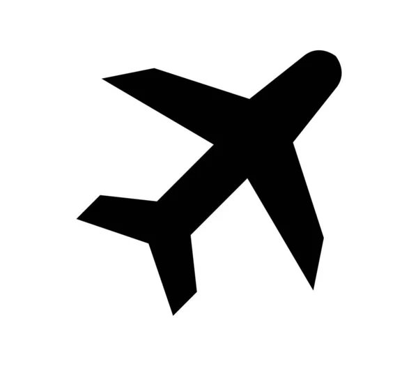Ikona Rovinatého Letadla Bílém Pozadí Vektorová Ilustrace — Stockový vektor