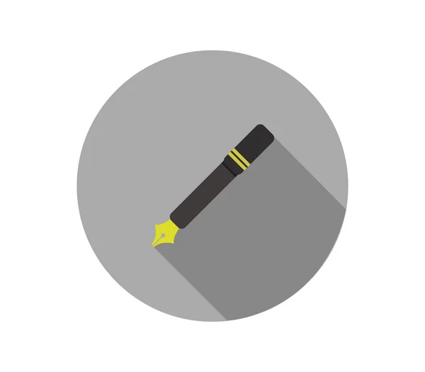 Icono Pluma Sobre Fondo Blanco — Vector de stock