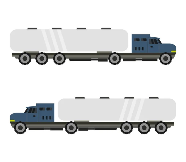 Tanque Leite Caminhão Vetor Ilustração —  Vetores de Stock