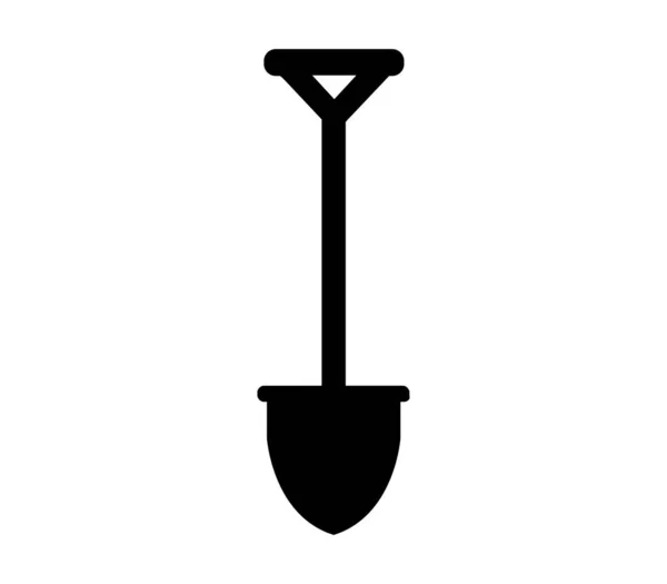 Иконка Лопаты Изображенная Вектором Белом Фоне — стоковый вектор