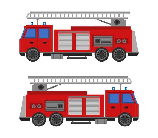 Caminhão Incêndio Fundo Branco —  Vetores de Stock