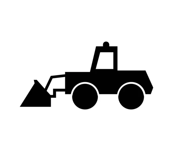 Excavator Icon Illustrated Vector White Background — Stock vektor