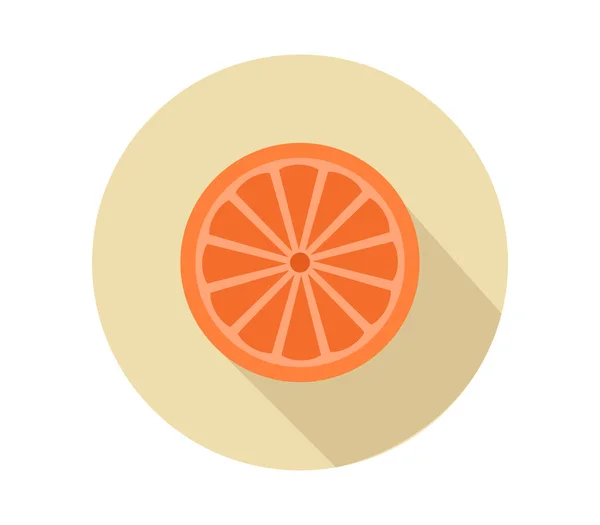 Ikon Buah Oranye Pada Latar Belakang Putih - Stok Vektor