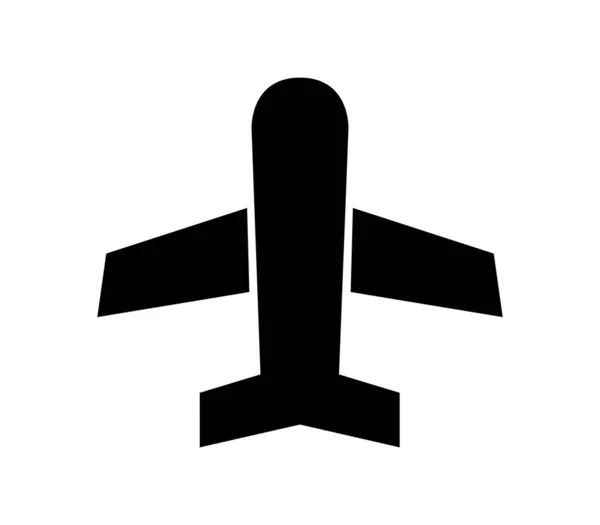 Beyaz Arkaplanda Vektör Olarak Gösterilen Uçak Simgesi — Stok Vektör