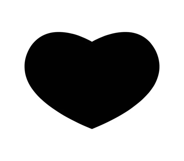 Heart Icon Illustrated Vector White Background — Διανυσματικό Αρχείο