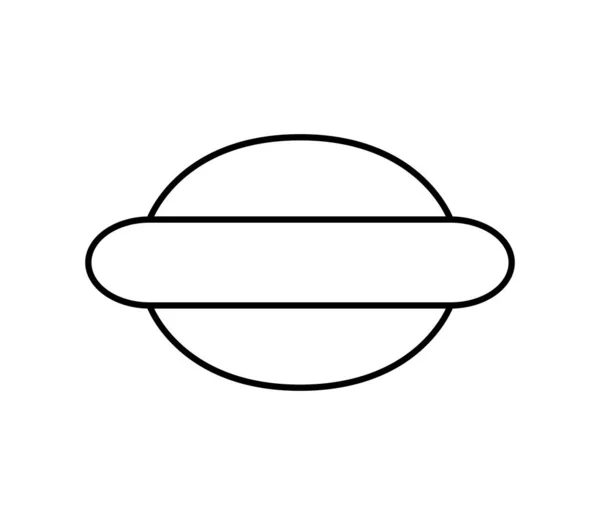Значок Хот Дог Білому Тлі — стоковий вектор