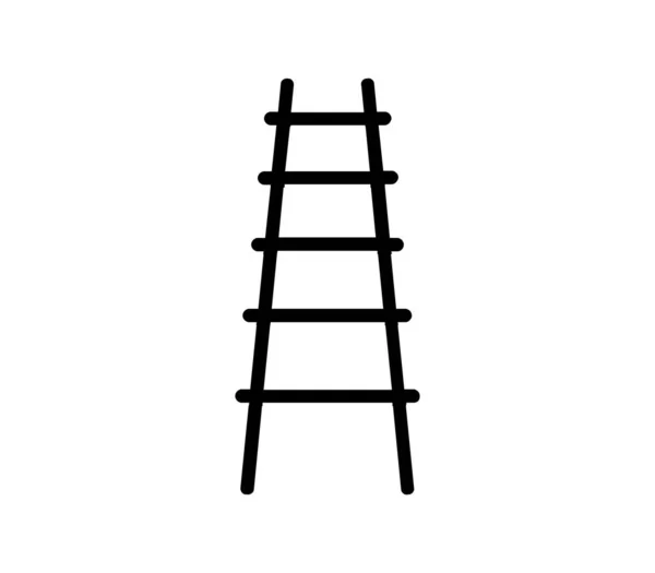 Ícone Escada Ilustrado Vetor Sobre Fundo Branco — Vetor de Stock