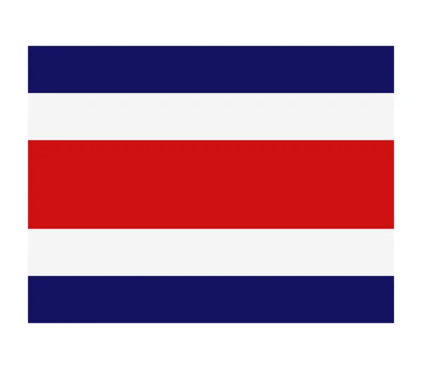 Bandera Costa Rica Sobre Fondo Blanco — Archivo Imágenes Vectoriales