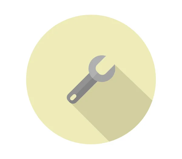 Wrench Icon White Background — Stock Vector