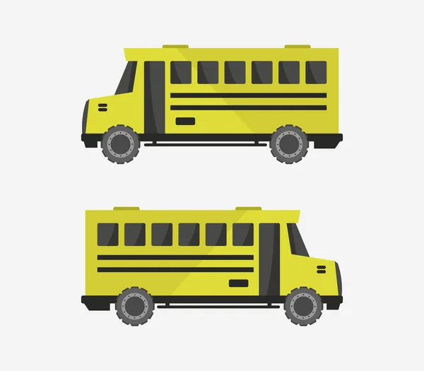 Autobús Escolar Sobre Fondo Blanco — Vector de stock