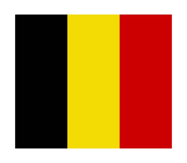 Belgium Vlag Een Witte Achtergrond — Stockvector