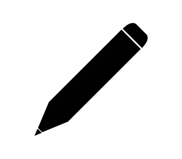 Beyaz Arkaplanda Vektör Ile Gösterilen Kalem Simgesi — Stok Vektör