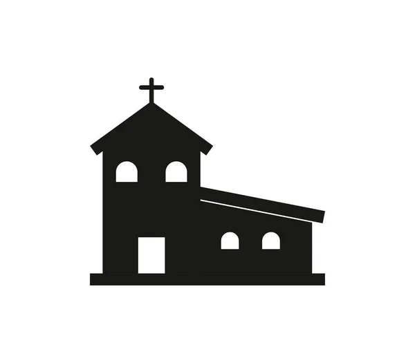 Church Icon White Background — Stock Vector